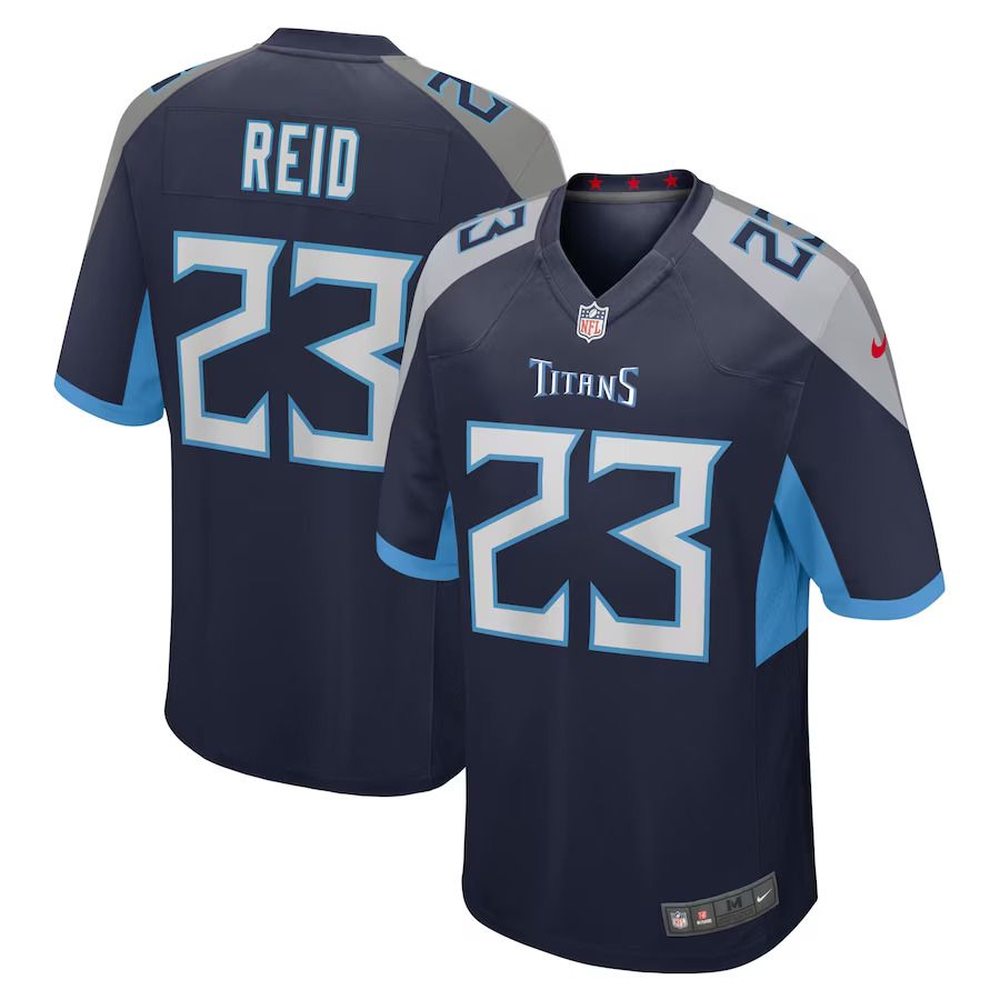 Men Tennessee Titans #23 John Reid Nike Navy Home Game Player NFL Jersey->tennessee titans->NFL Jersey